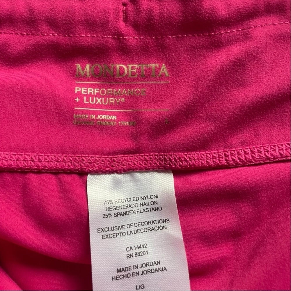 MONDETTA Women’s Pink High-Waisted Bike Shorts with Compression. - Picture 7 of 11